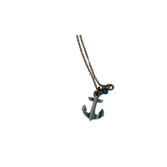 Blue Anchor Pendant Necklace - Picture 1 of 4